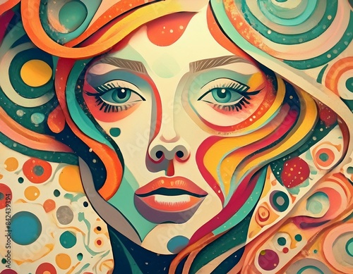 Abstract colorful portrait of a woman © Daniel