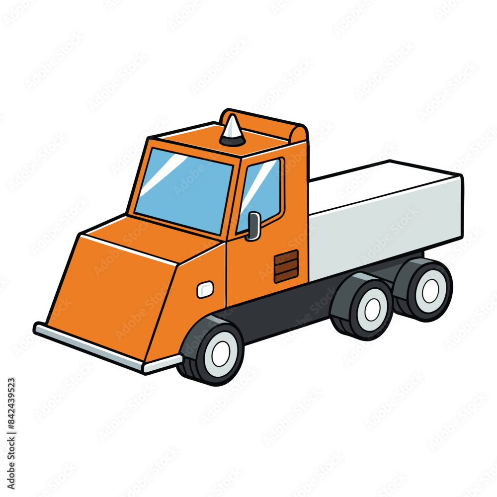 Naklejka premium Adobe Illustrator Artwork realistic Construction Cold Planer vehicle on white background vector illustration eps 10