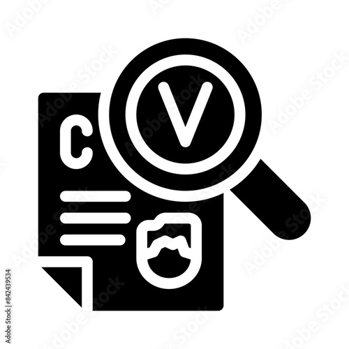curriculum vitae glyph icon