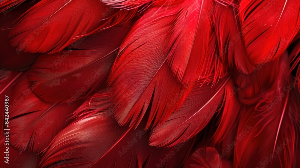A red feather background A red feather background