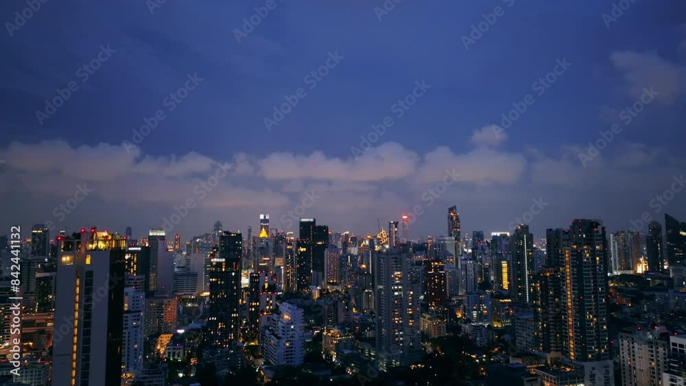 large thunder storm in Bangkok Thailand at night. Impressive thunderstorm with lightning. large thunder storm in Bangkok Thailand at night. Impressive thunderstorm with lightning.