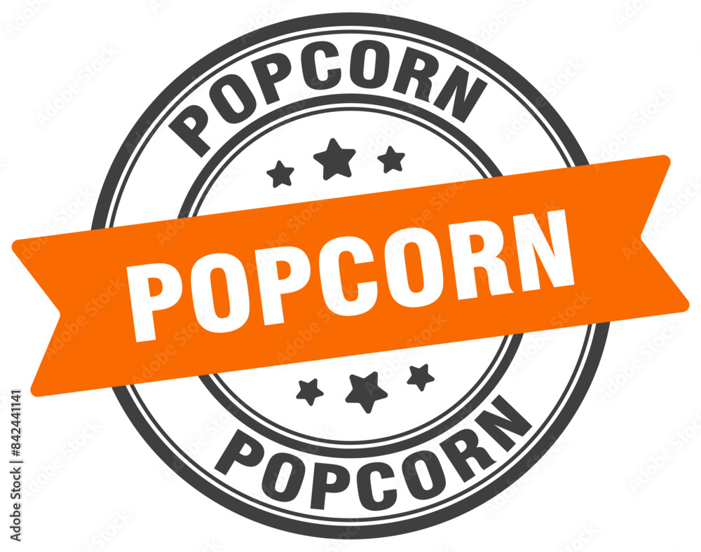 popcorn stamp. popcorn label on transparent background. round sign popcorn stamp. popcorn label on transparent background. round sign