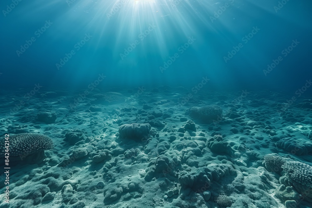 The bottom of tropical lagoons is exotic, made of dead corals, bleached and white, allowed by the rise in water temperature and carbon dioxide The bottom of tropical lagoons is exotic, made of dead corals, bleached and white, allowed by the rise in water temperature and carbon dioxide