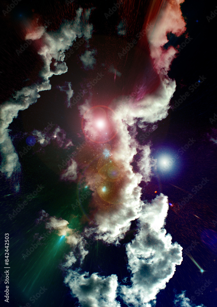 galaxy in a free space. 3D rendering