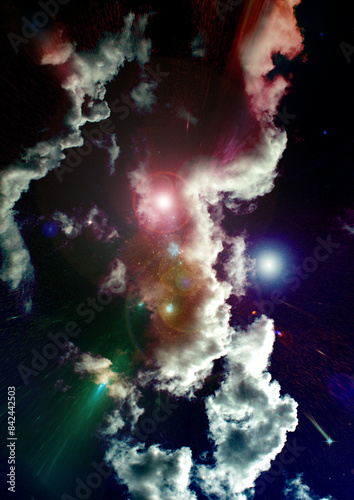 Obraz na płótnie galaxy in a free space. 3D rendering w salonie