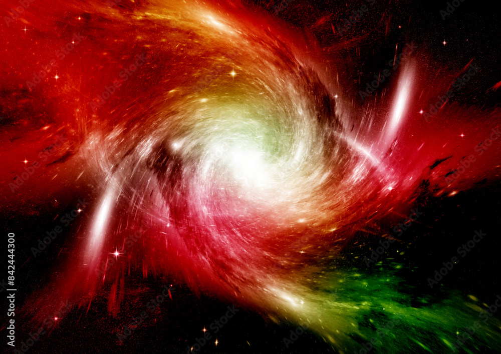 galaxy in a free space. 3D rendering