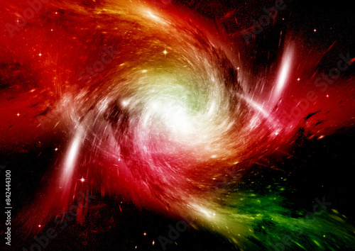Obraz na płótnie galaxy in a free space. 3D rendering w salonie