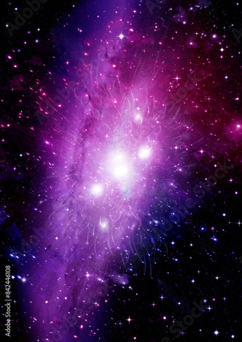 Obraz na płótnie galaxy in a free space. 3D rendering w salonie