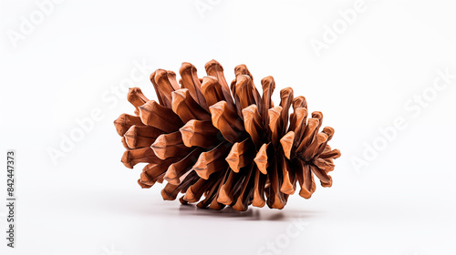 A photo of Pine cone isolated on white background.