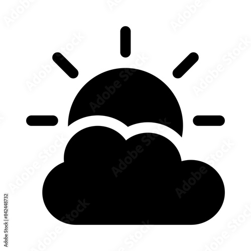 sun glyph icon