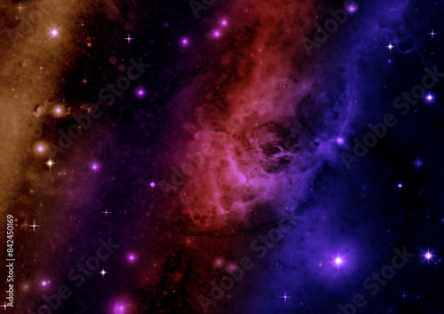 Obraz na płótnie galaxy in a free space. 3D rendering w salonie