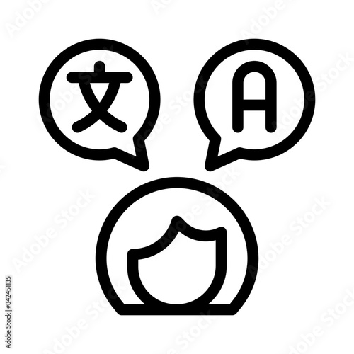 translator line icon