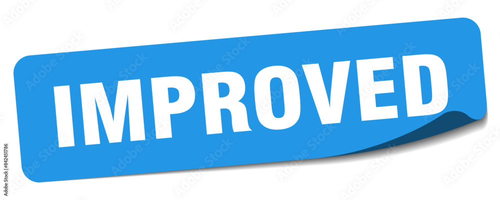 improved sticker. improved label improved sticker. improved label