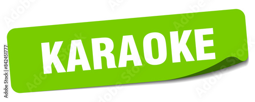 karaoke sticker. karaoke label