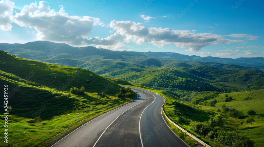 Fototapeta premium Beautiful highway in the mountains 