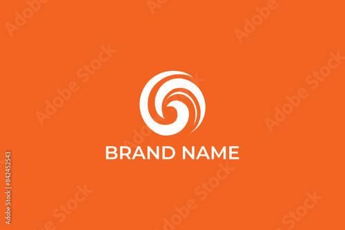 spiral logo, swoosh logo, circle swoosh logo, waves logo, swirl dots logo, logomark