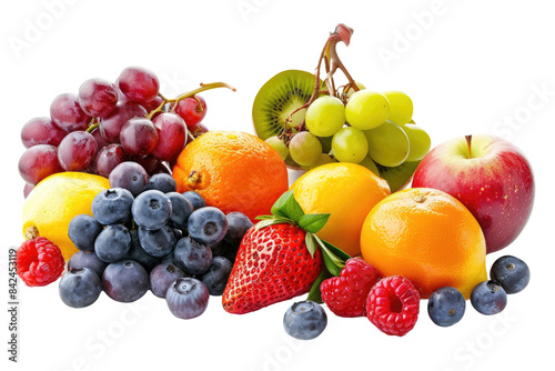 Reveling in the Abundance of Assorted Fresh Fruits Isolated on Transparent Background