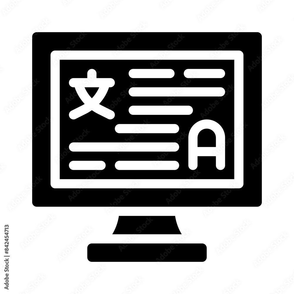 monitor glyph icon