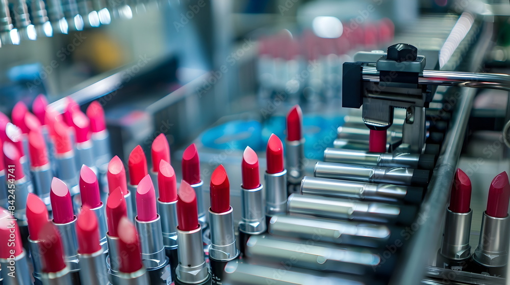Automated Lipstick Production Line Cosmetic Manufacturing Quality Control Precision Machinery Automated Lipstick Production Line Cosmetic Manufacturing Quality Control Precision Machinery