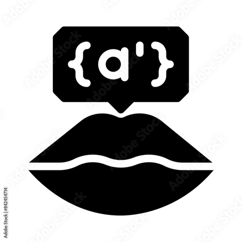 mouth glyph icon