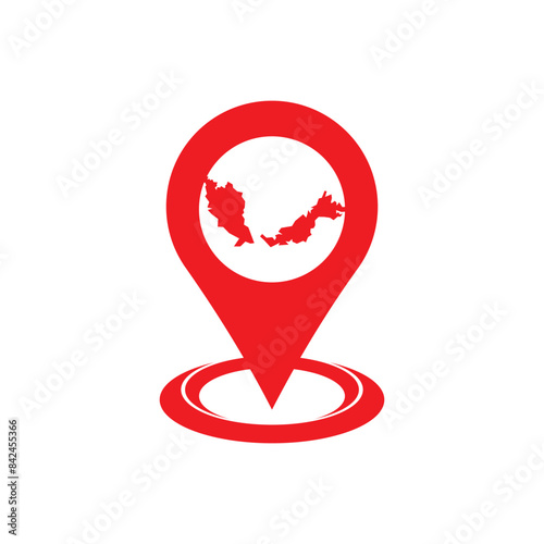 Malaysia map symbol icon design,vector illustration