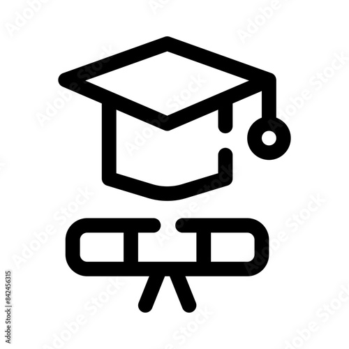 graduation line icon