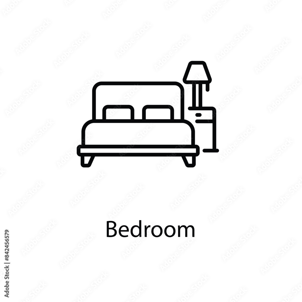 Bedroom icons vector set stock illustration. Bedroom icons vector set stock illustration.