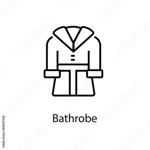 Bathrobe icons vector set stock illustration.
