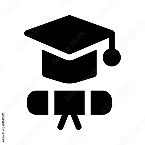 graduation glyph icon