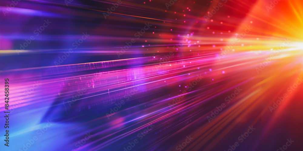 Colorful abstract light streaks in motion with lens flare Colorful abstract light streaks in motion with lens flare
