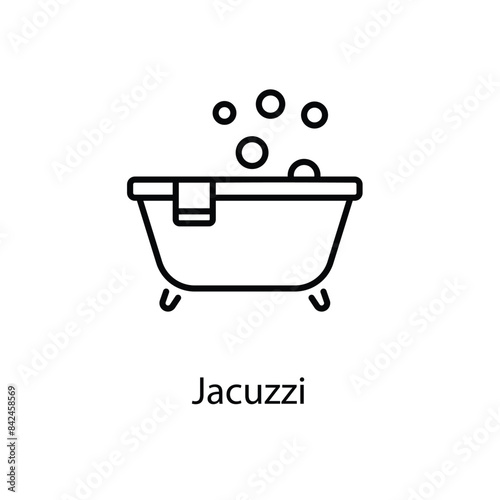 Jacuzzi icons vector set stock illustration.