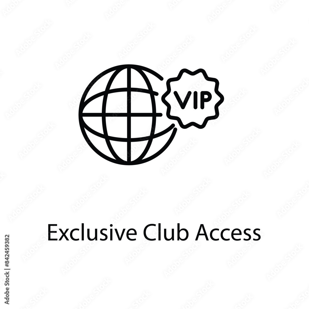 Exclusive Club Access icons vector set stock illustration. Exclusive Club Access icons vector set stock illustration.