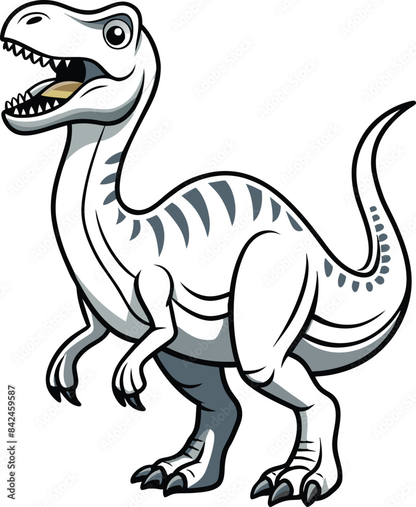 Fototapeta premium Prehistoric Animal Tyrannosaurus Cartoon-
