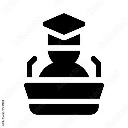 graduation glyph icon