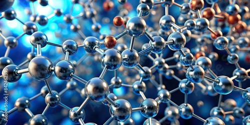 Close-up of oxygen and carbon atoms forming bonds, chemistry, organic, molecule, structure, science, biology, compound, molecular, connection, atomic, bond, electron, organic chemistry photo
