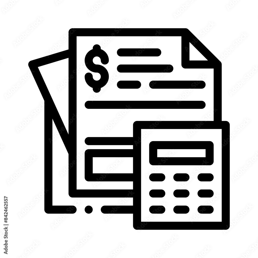 taxes line icon taxes line icon