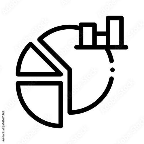 pie chart line icon