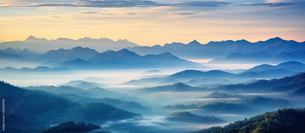 Scenic mountain view against a cloudy sky with room for text or logos in the image. Copy space image. Place for adding text and design Scenic mountain view against a cloudy sky with room for text or logos in the image. Copy space image. Place for adding text and design