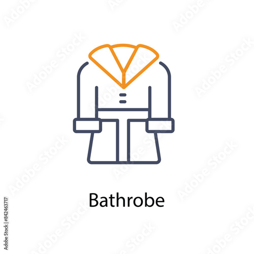 Bathrobe icons vector set stock illustration.