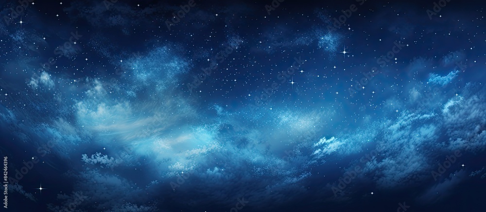 Fototapeta premium A genuine photograph of stars in space with visible copy space image.