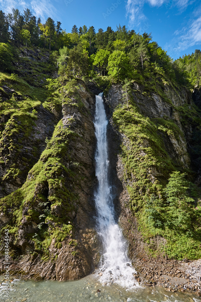 Liechtenstein gorge and river. Hanging corridor. Salzburg region. Austria Liechtenstein gorge and river. Hanging corridor. Salzburg region. Austria