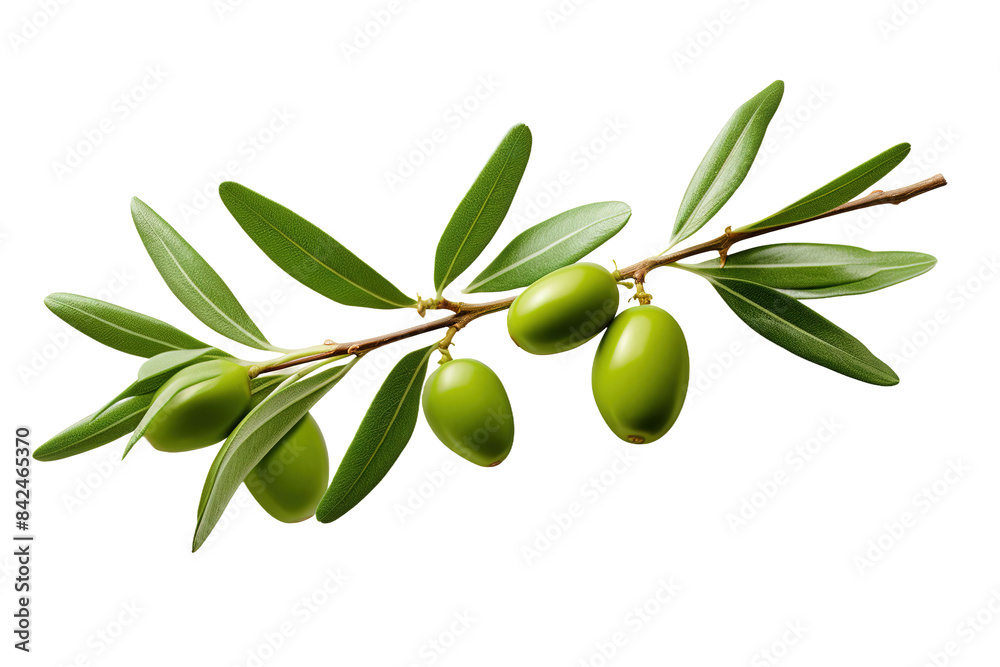 A Harmony of Green: Olive Branch With Luscious Olives on White or PNG Transparent Background. A Harmony of Green: Olive Branch With Luscious Olives on White or PNG Transparent Background.