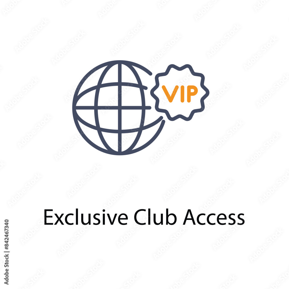 Exclusive Club Access icons vector set stock illustration. Exclusive Club Access icons vector set stock illustration.