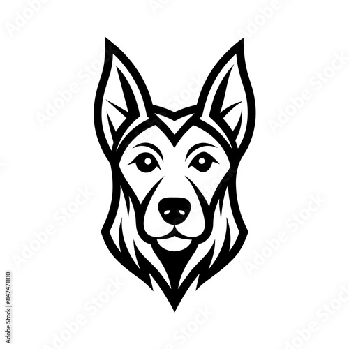 Dog logo vector art illustration