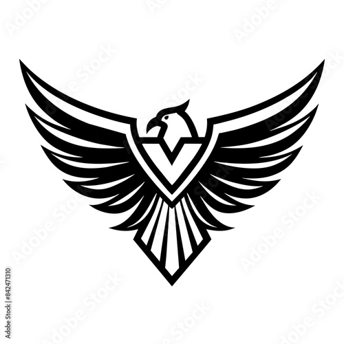 Eagle logo vector art illustration