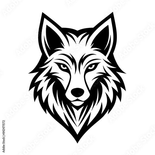 Wolf logo vector art illustration