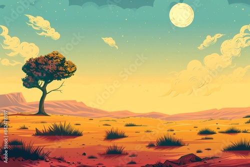 Magical morning scenes for harmonious packaging design solutions copy space
