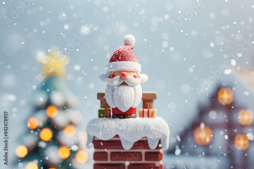 サンタクロースと煙突