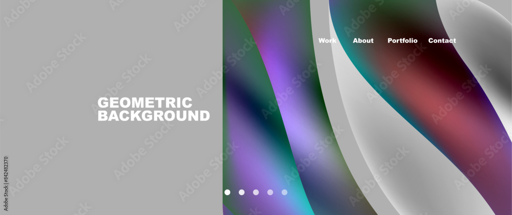 Fototapeta premium Bright multicolored geometric abstract shapes. Minimal trendy simplicity concept. Modern overlapping forms