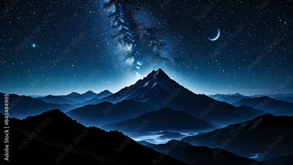 Fototapeta premium Abstract dark blue dynamic wall,earth in space, background with lines,glow